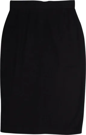 80s Black Pencil Skirt by Gianni Versace