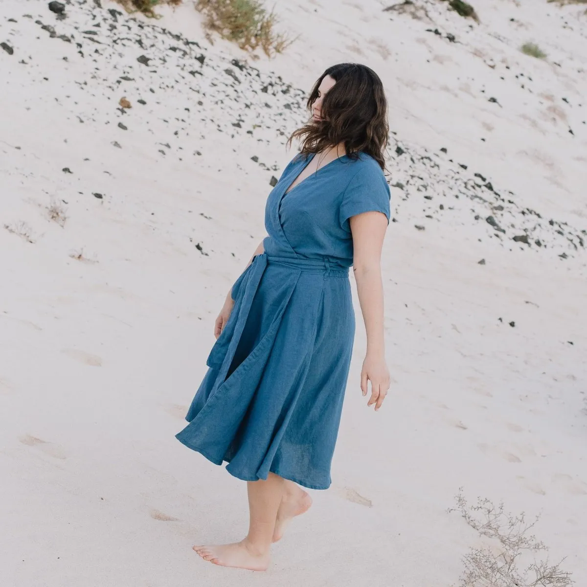 CANNES-2 wrap linen dress