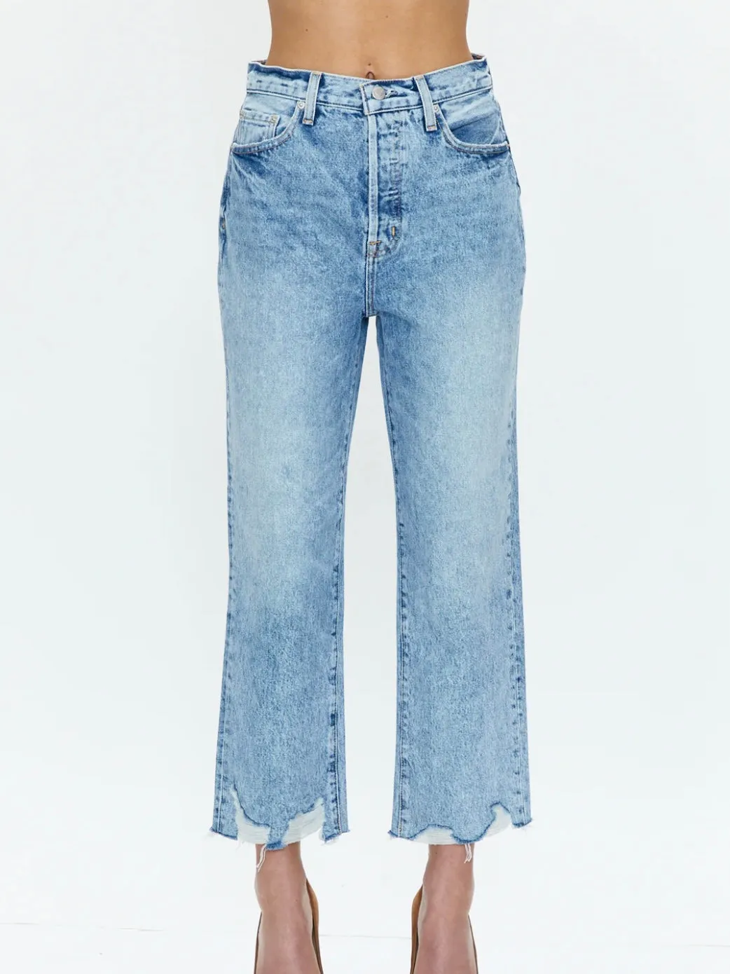 cassie super high rise straight crop - baja