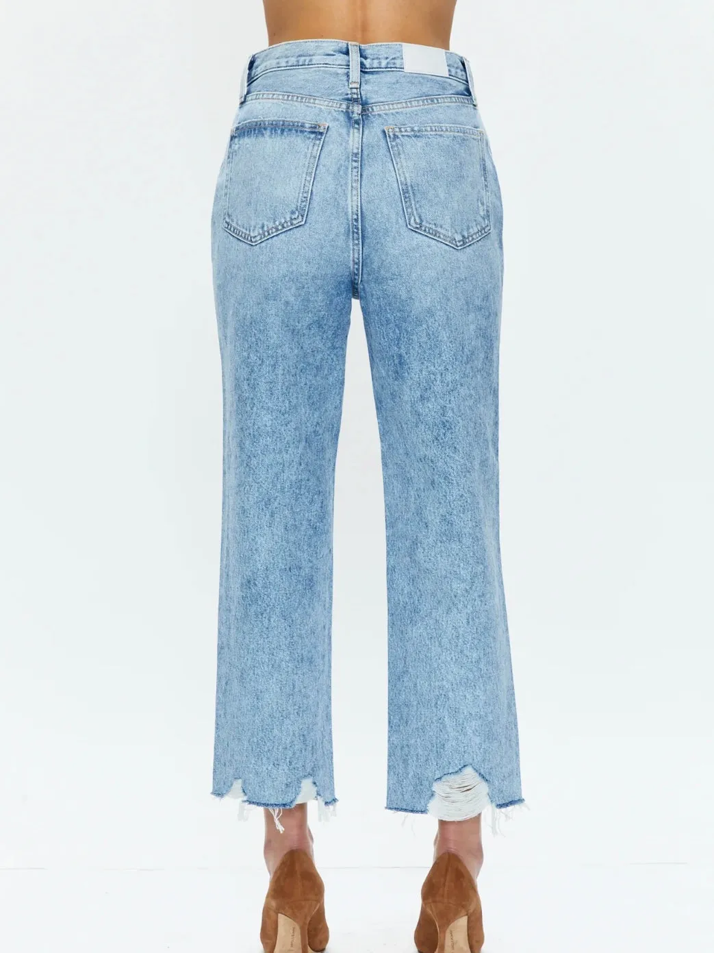 cassie super high rise straight crop - baja