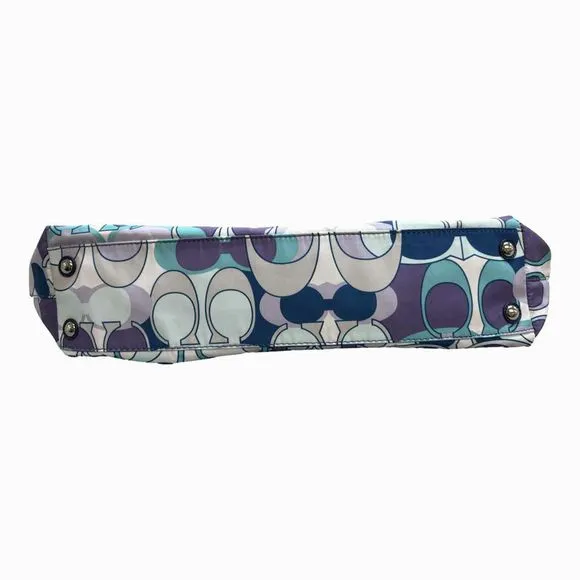 COACH F77285 COACH OP ART PRINT BLUES WEEKENDER DUFFLE