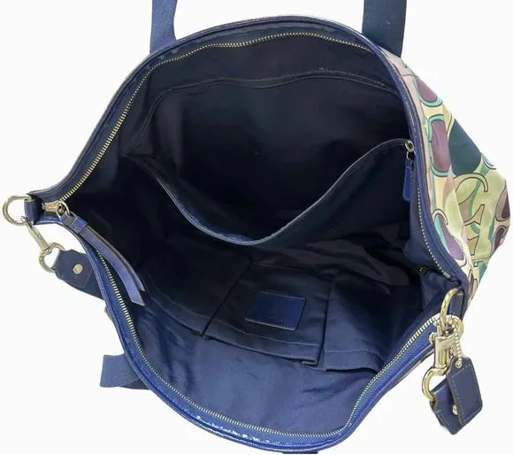 COACH F77285 COACH OP ART PRINT BLUES WEEKENDER DUFFLE