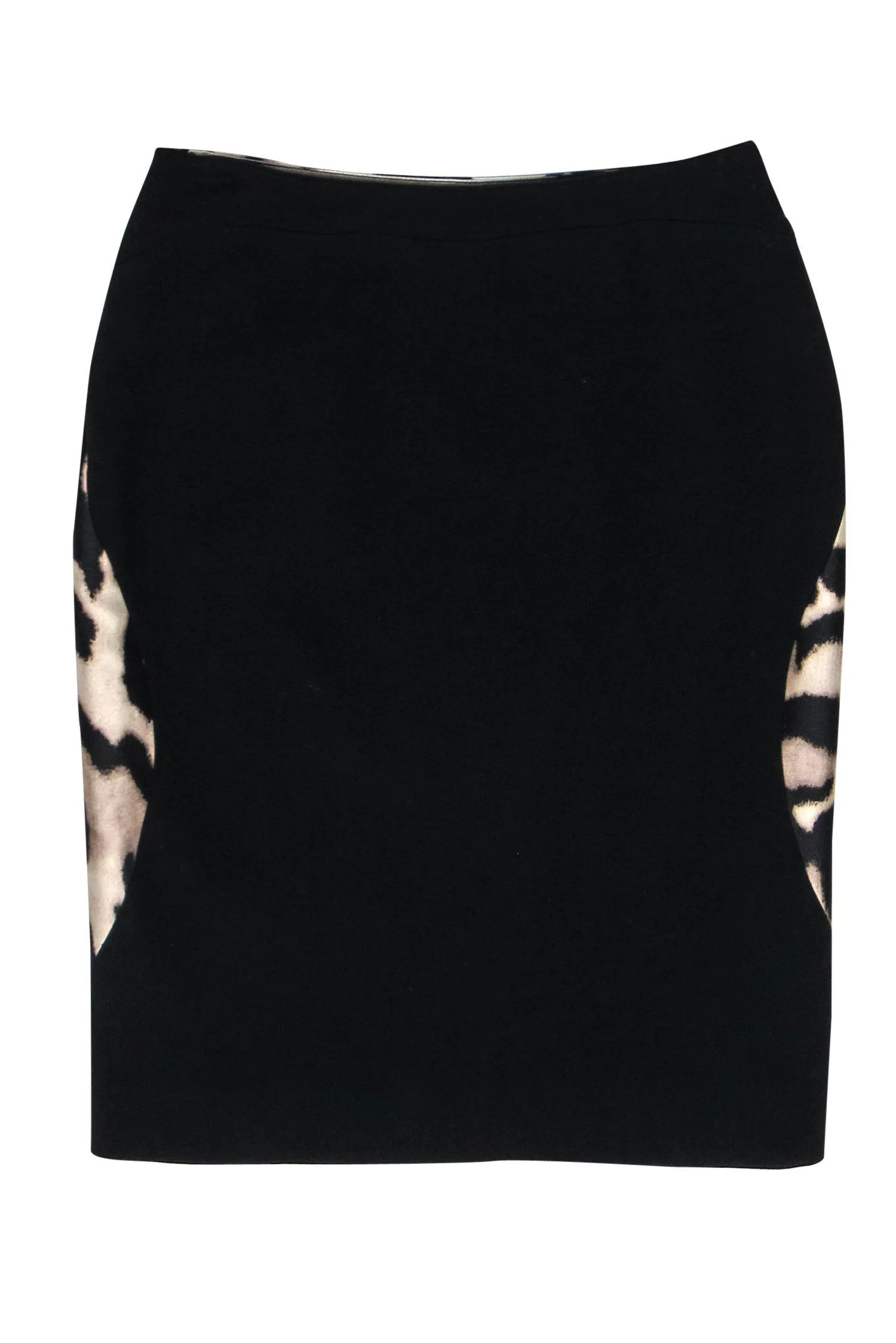 Diane von Furstenberg - Beige & Black Tiger Patterned Pencil Skirt Sz 0