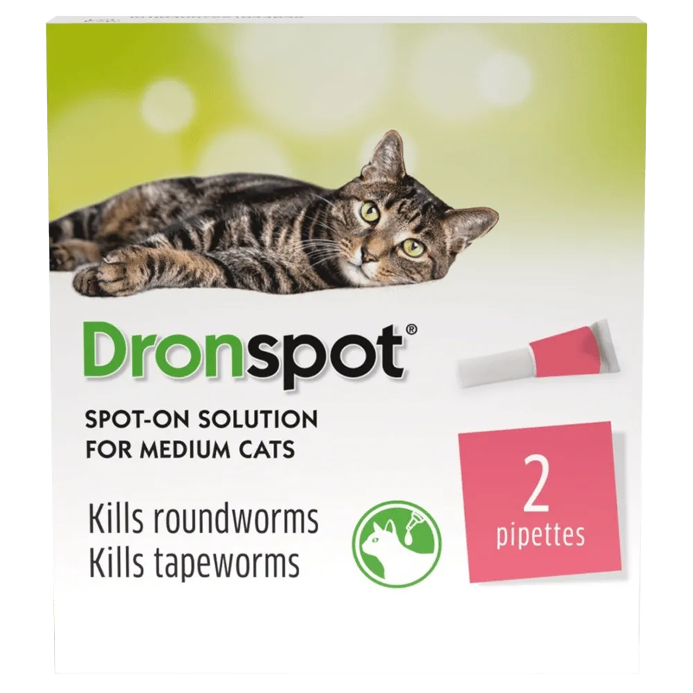Drontal Dronspot Spot-On Solution for Medium Cats Pack of 2