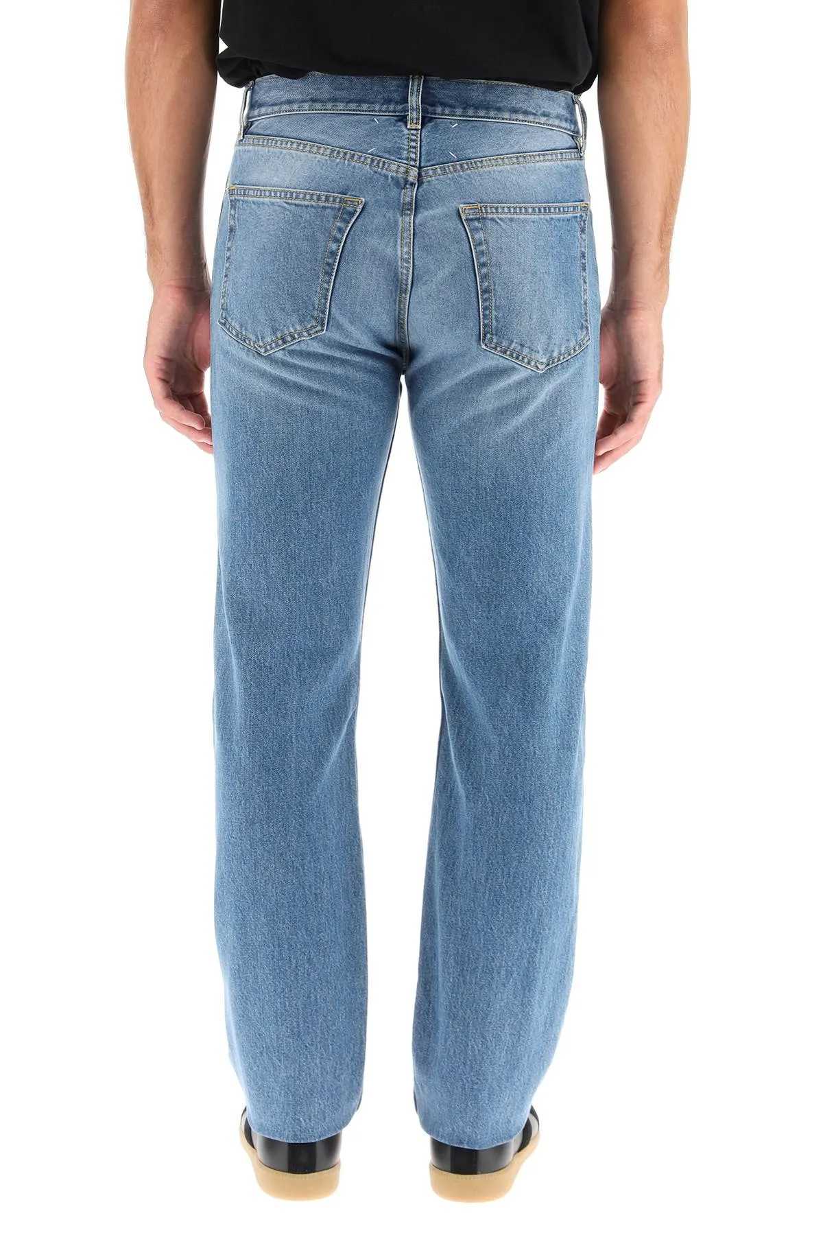 five-pocket straight jeans