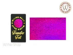 Fuchsia Holographic Sand Nail Transfer Foil (HL-S-03)