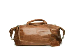 Guzzo Leather Duffle Bag - Almond Brown