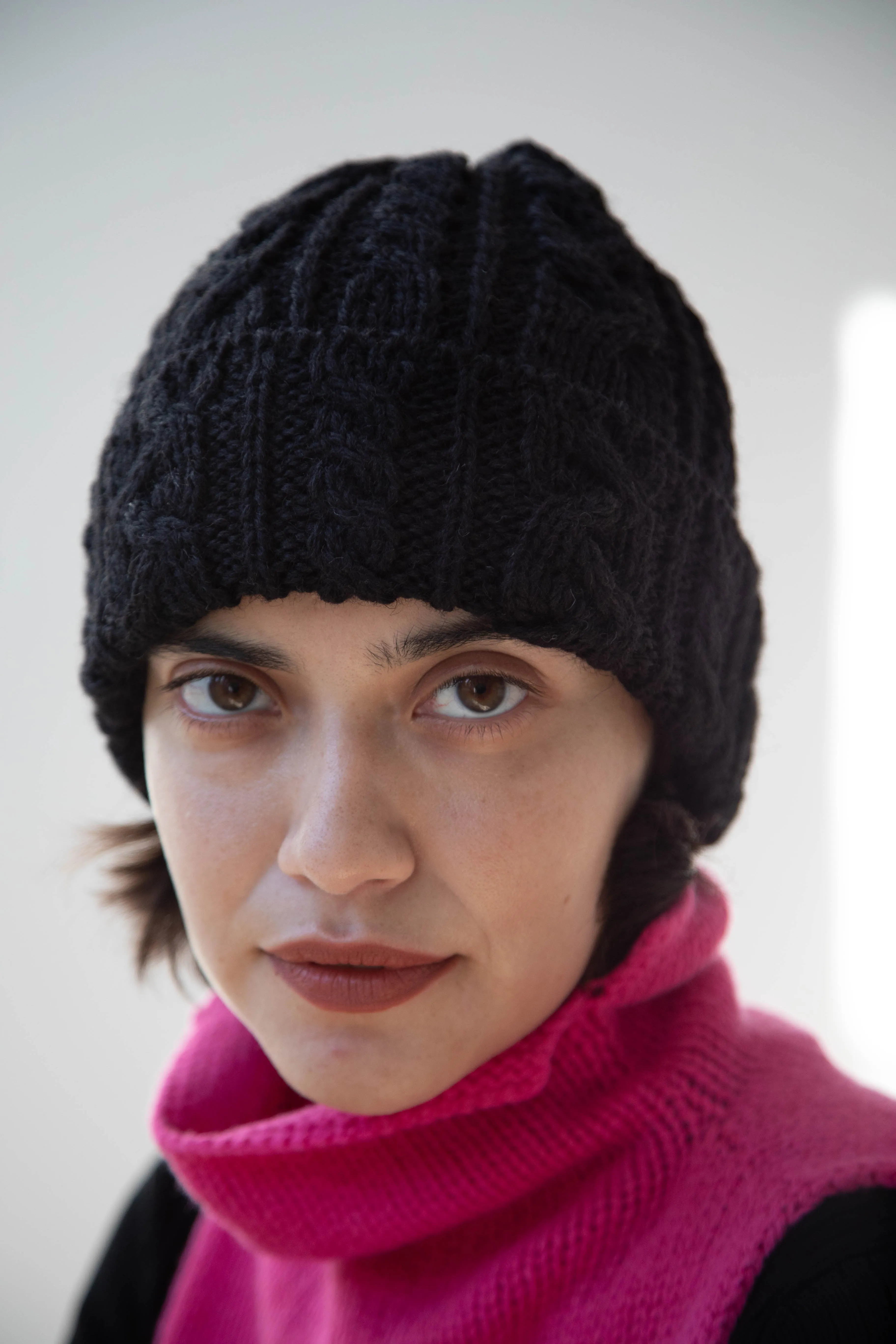 Highland 2000 | Aran Wool Cap in Black