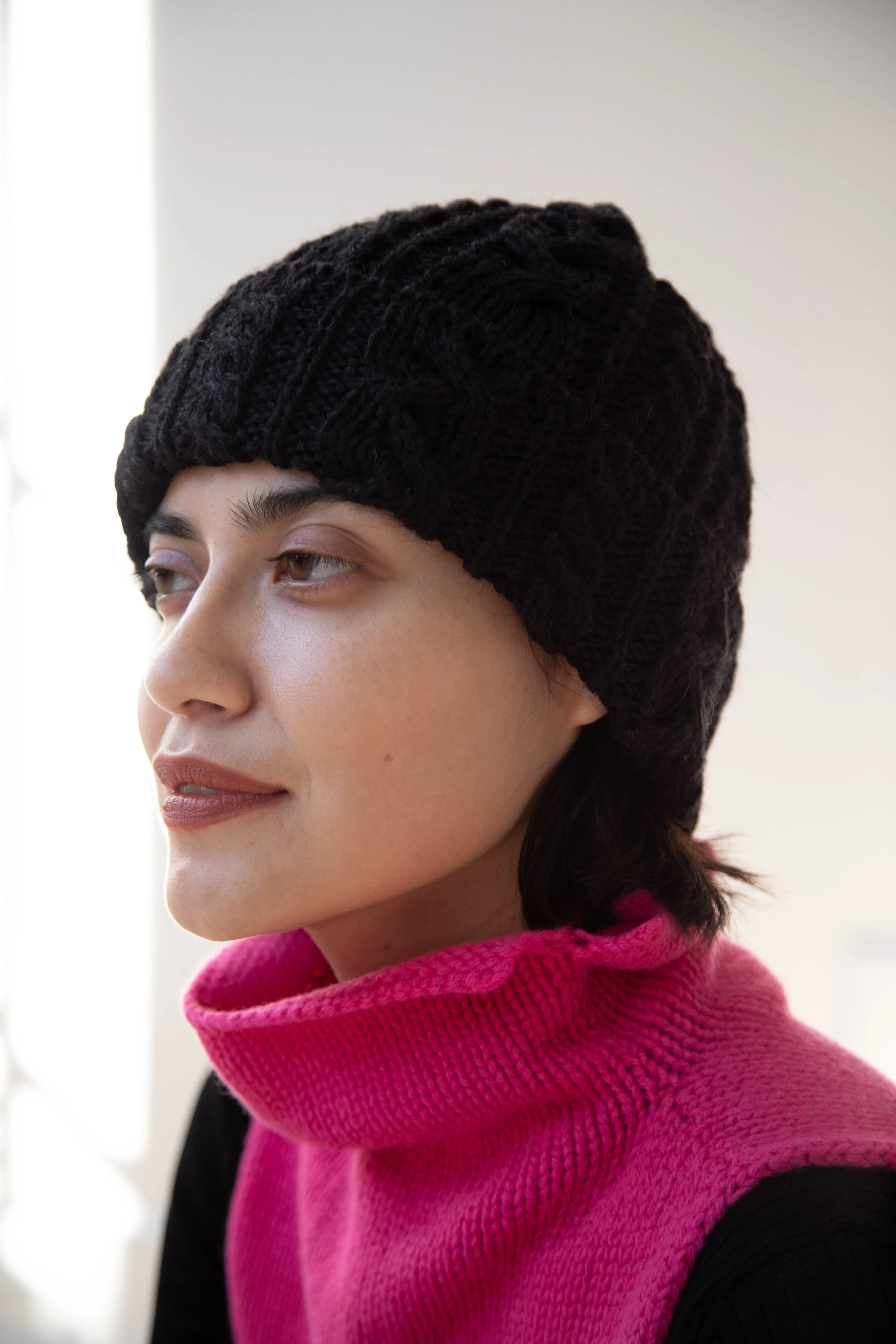Highland 2000 | Aran Wool Cap in Black