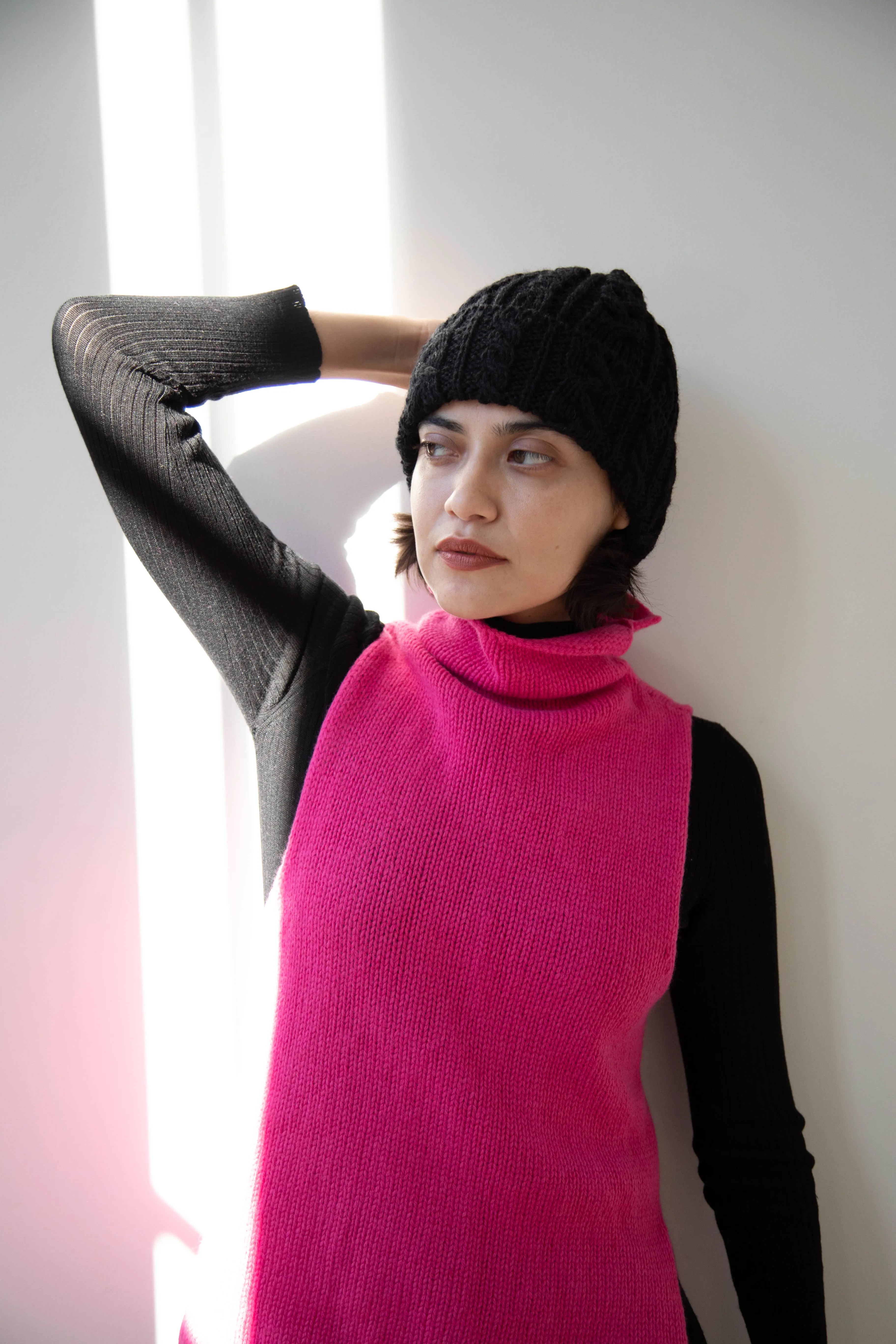 Highland 2000 | Aran Wool Cap in Black