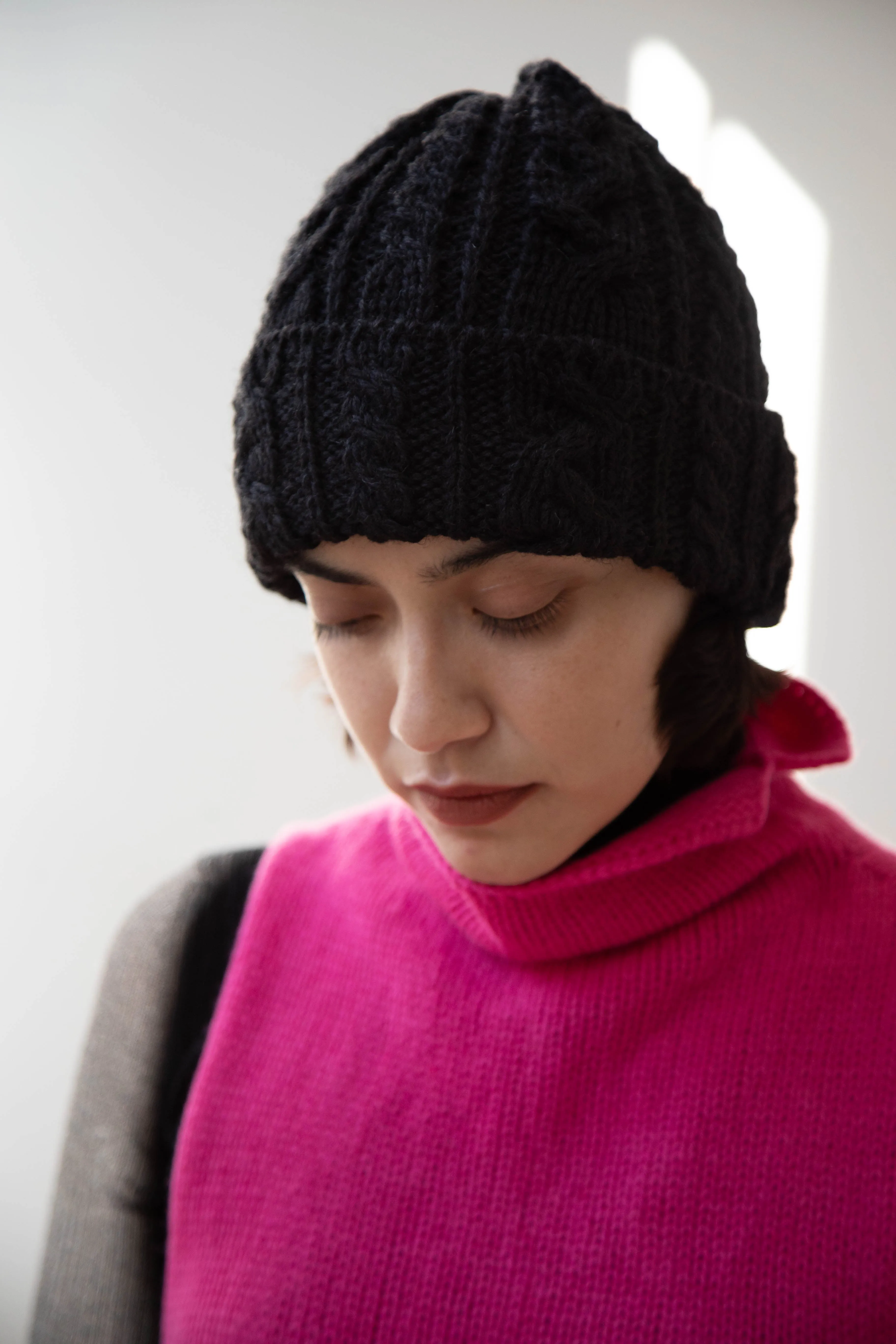Highland 2000 | Aran Wool Cap in Black