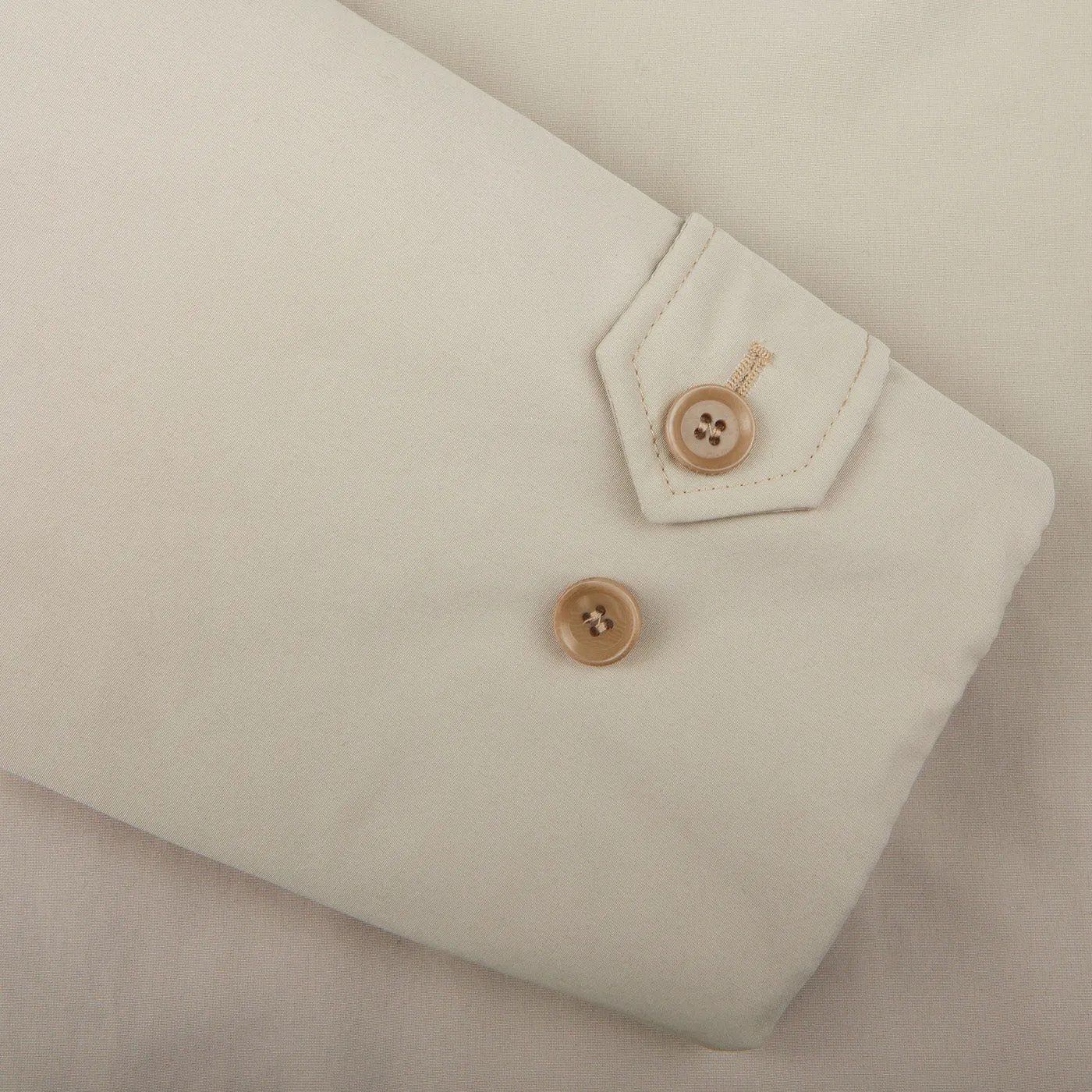 Light Beige Cotton Thermore Impermeabile Coat