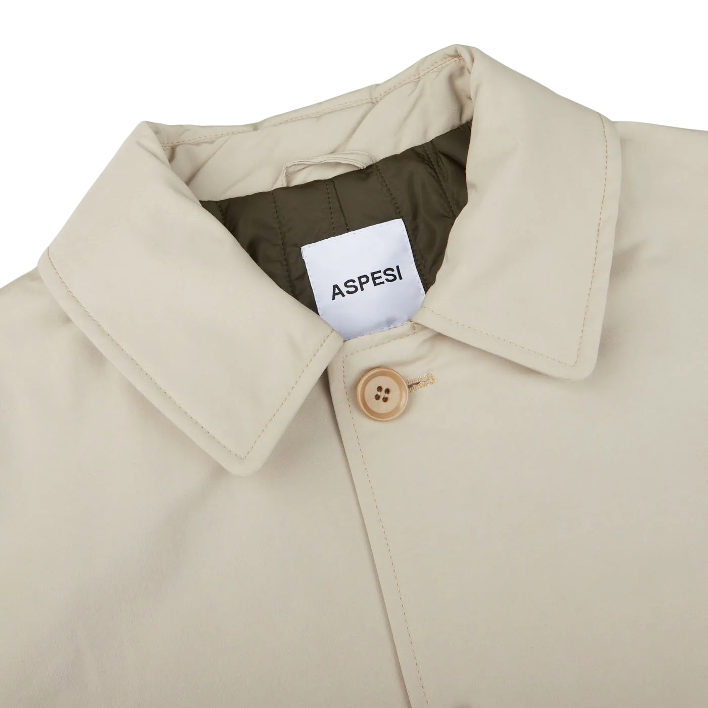 Light Beige Cotton Thermore Impermeabile Coat