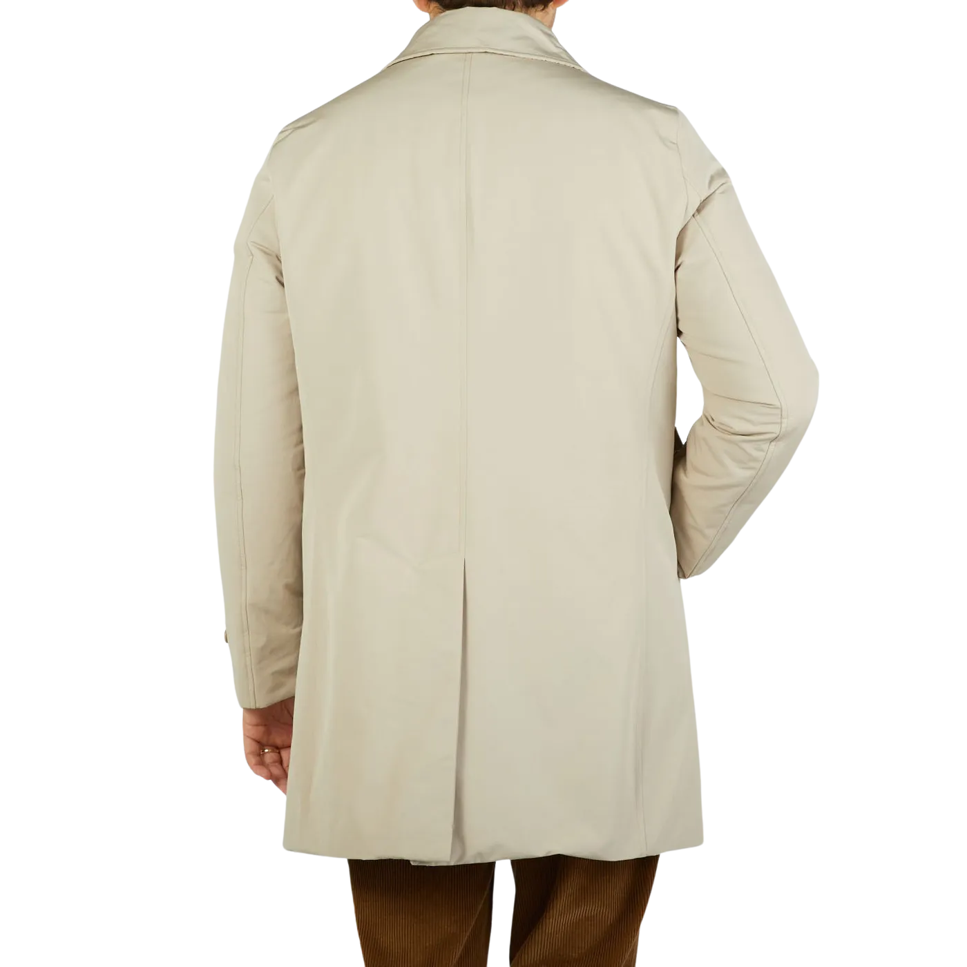Light Beige Cotton Thermore Impermeabile Coat