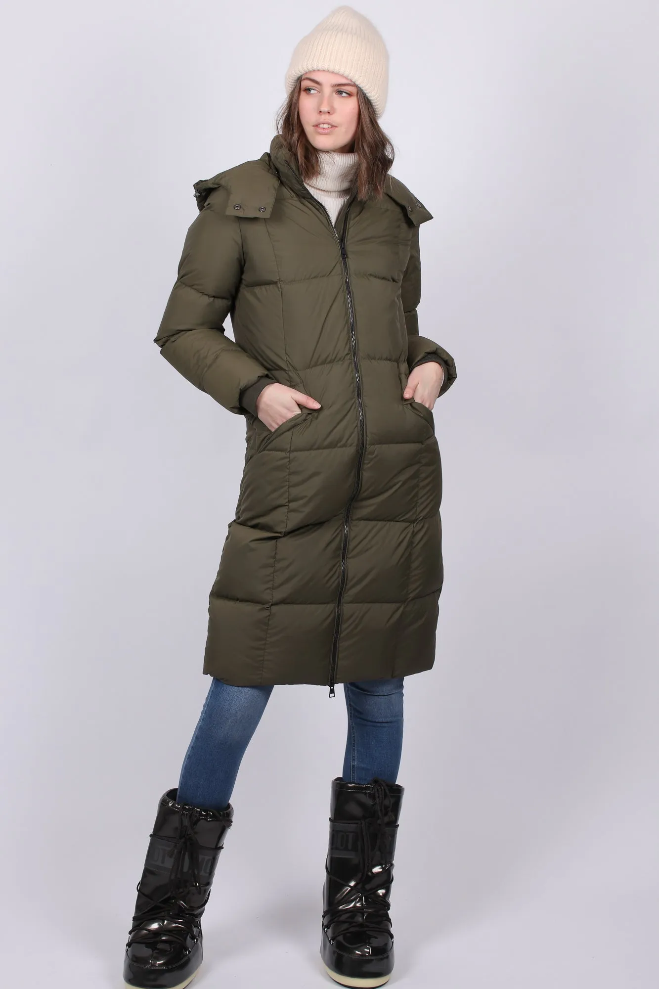 Long Down Coat - Sea Turtle