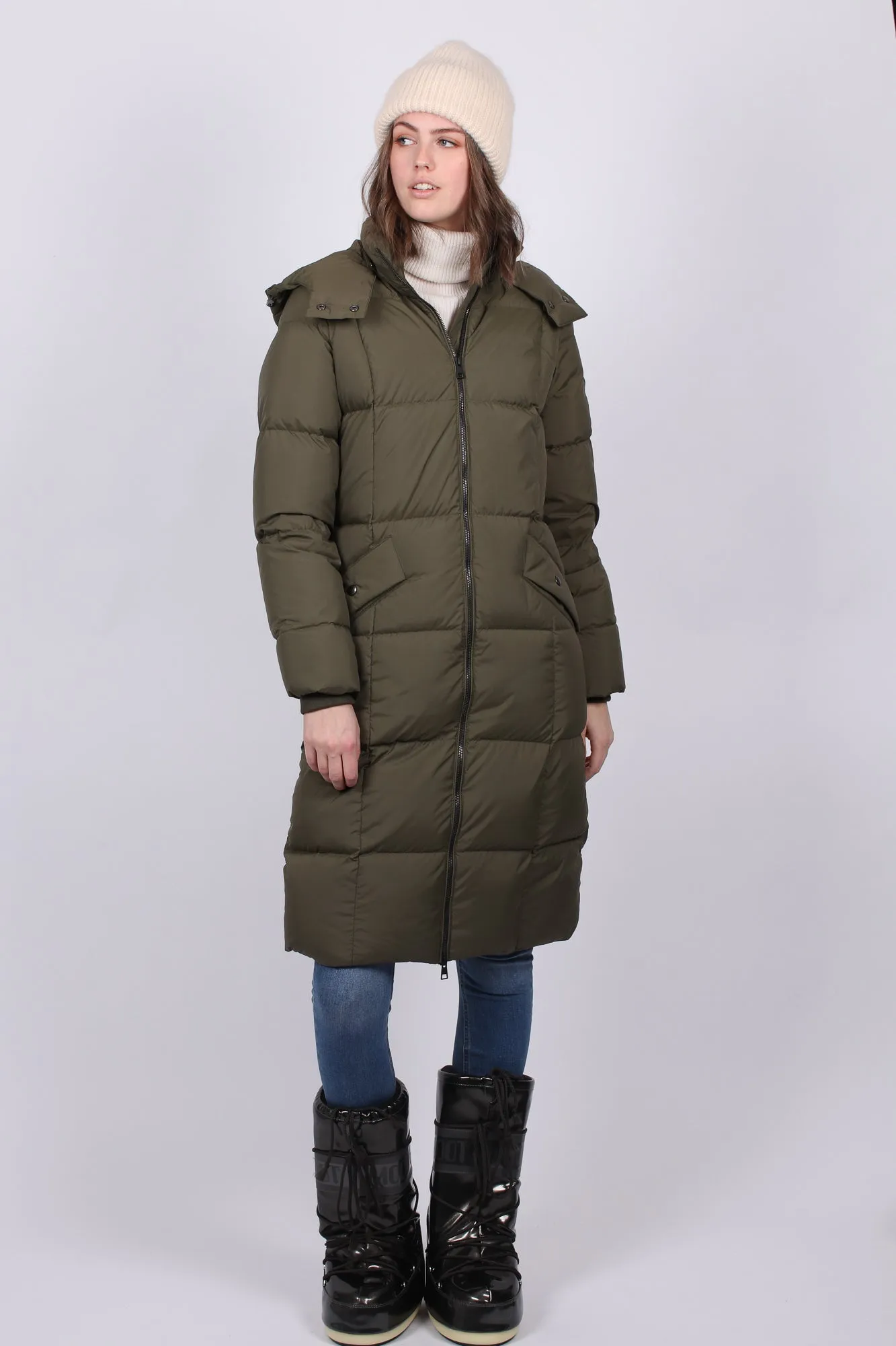 Long Down Coat - Sea Turtle