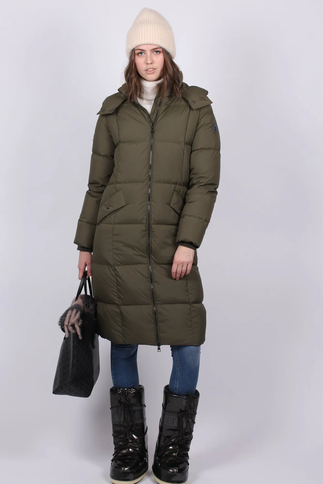 Long Down Coat - Sea Turtle