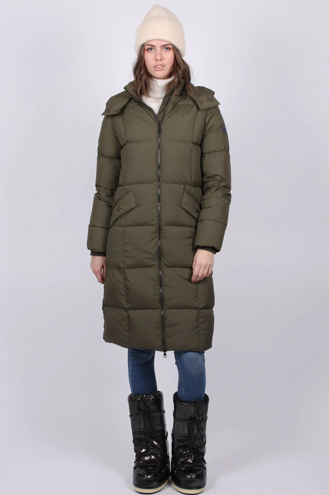 Long Down Coat - Sea Turtle