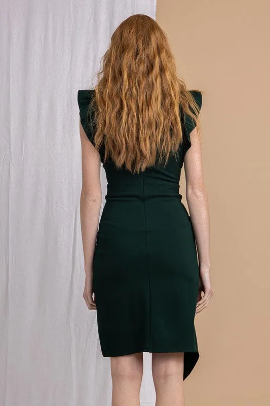 MAIA DRESS - HUNTER GREEN