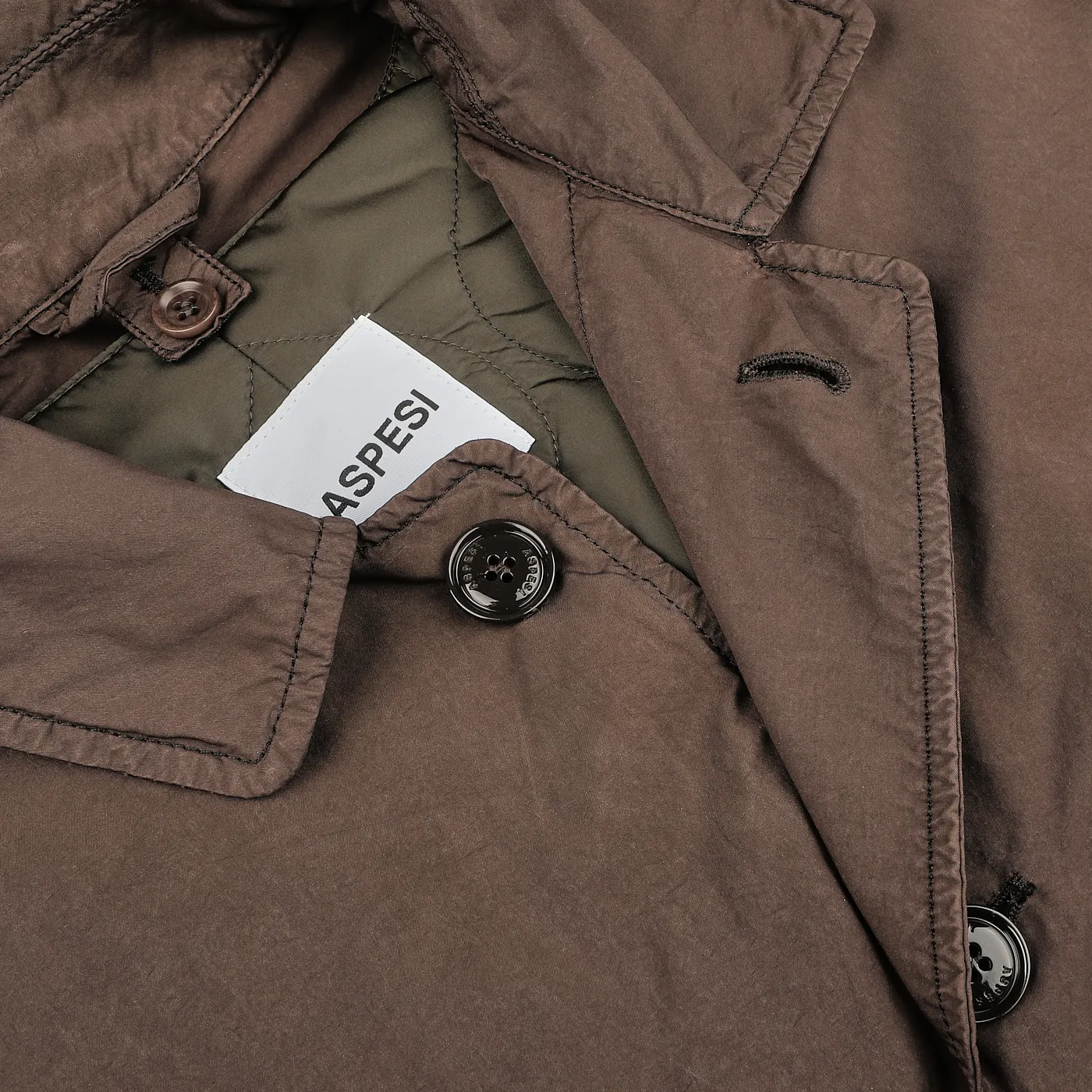 Marrone Brown Micro Nylon Thermore Coat
