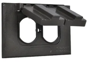 Master Electrician Horizontal Single Gang Flip Cover, Bronze
