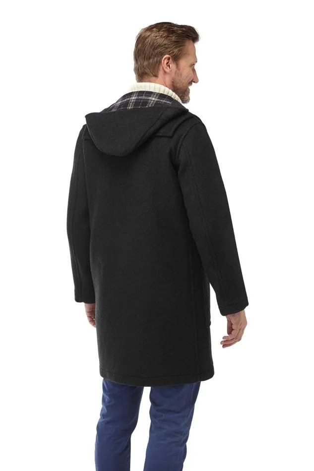Men's Classic Fit Duffle Coat - Charcoal
