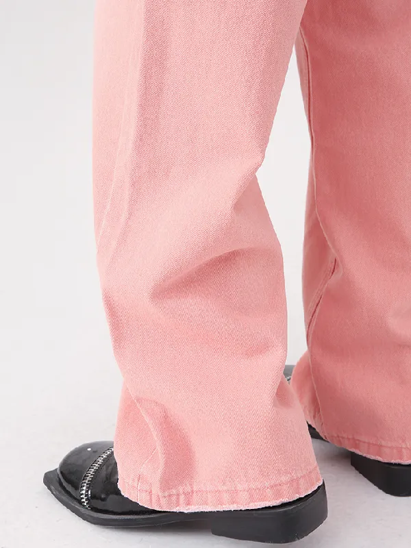 Men's Retro Colored Wide Leg Straight Washed Jeans