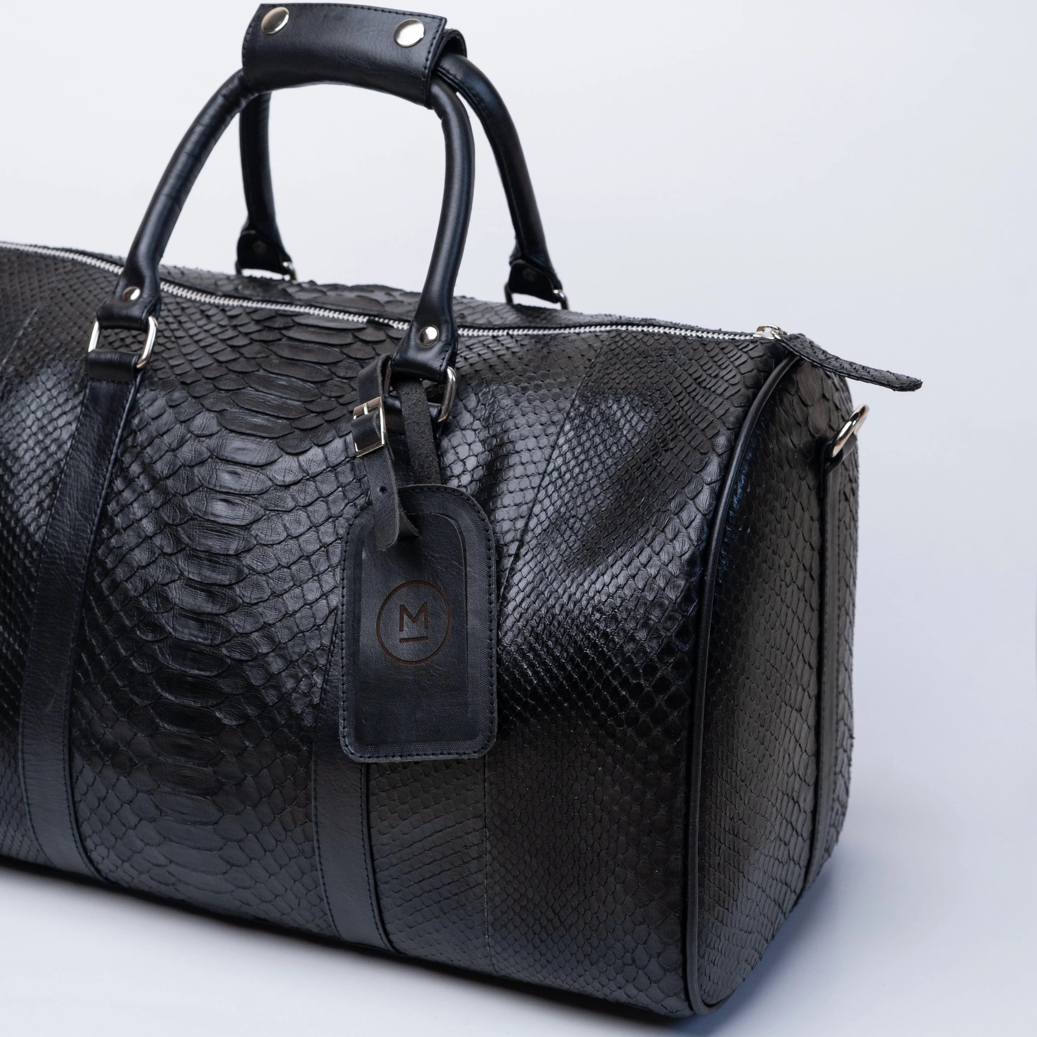 MULAT Black Python Duffel Bag
