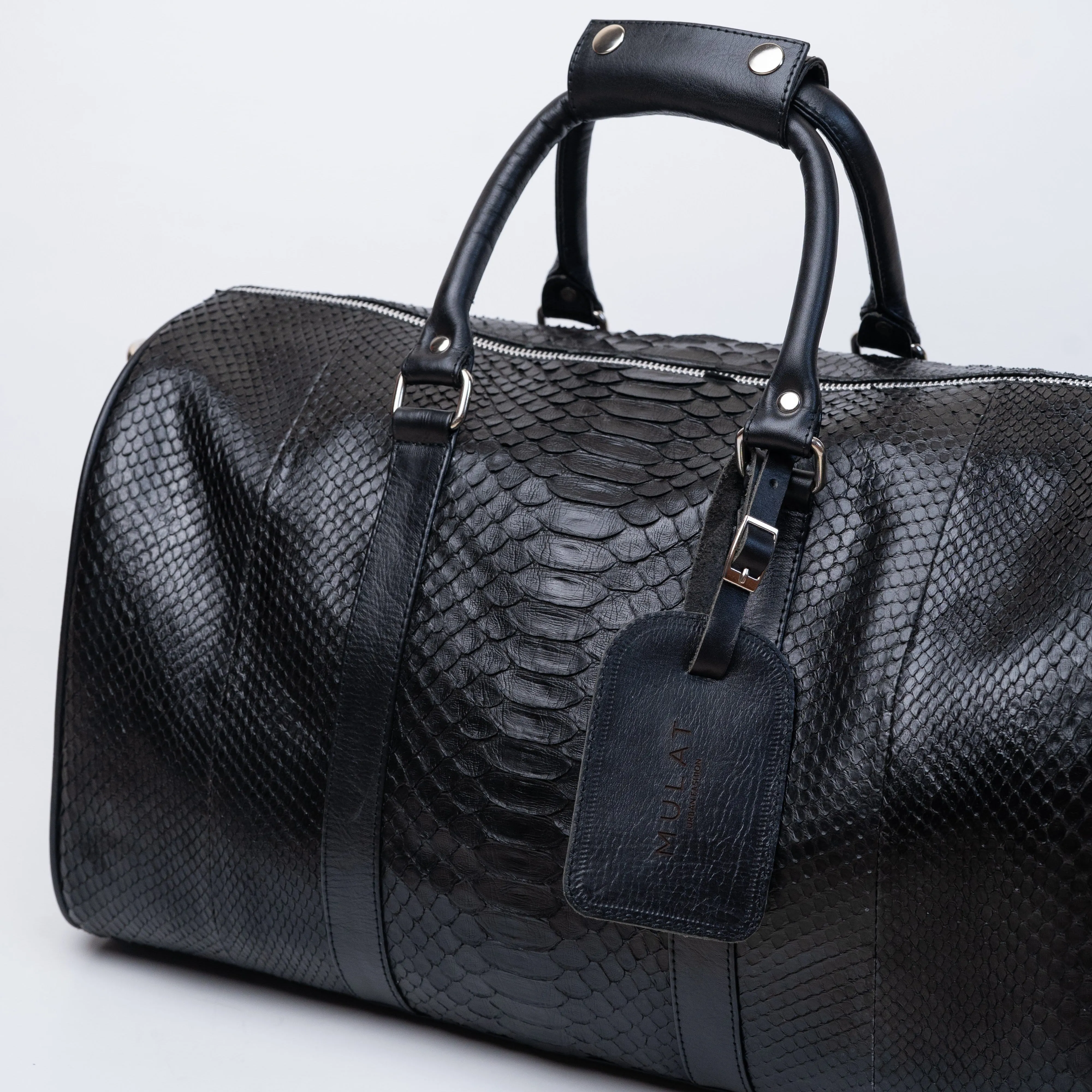 MULAT Black Python Duffel Bag