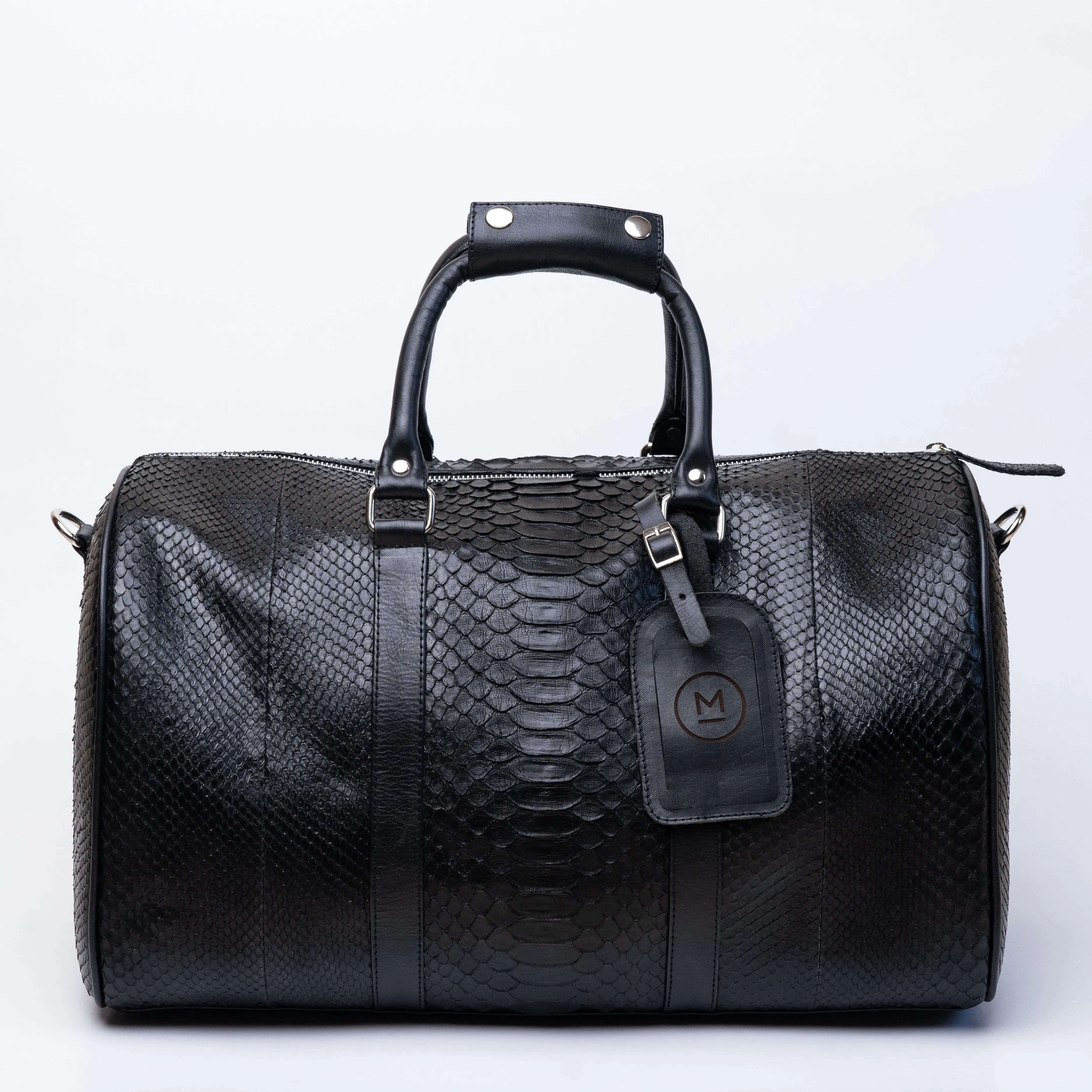 MULAT Black Python Duffel Bag