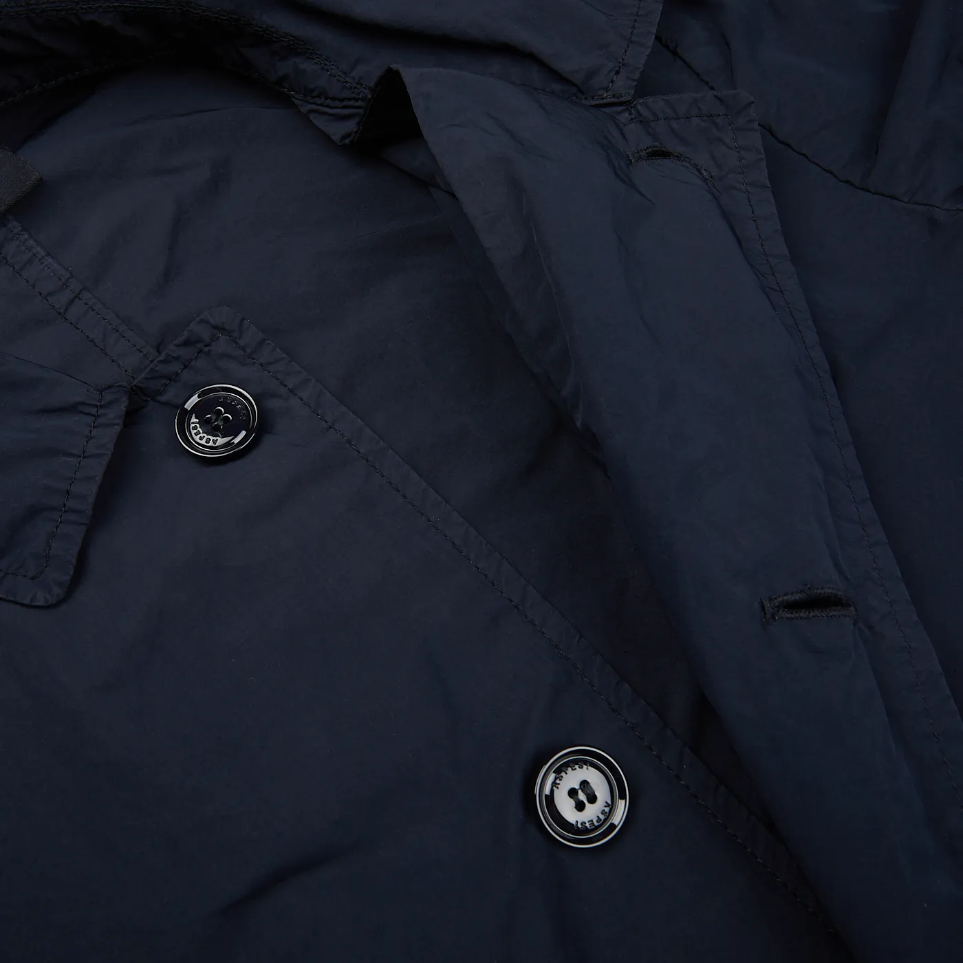 Navy Blue Micro Nylon Limone Coat