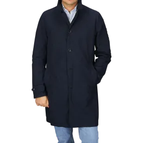 Navy Blue Micro Nylon Limone Coat