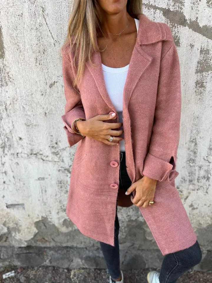 Olga | Cappotto lungo casual con revers