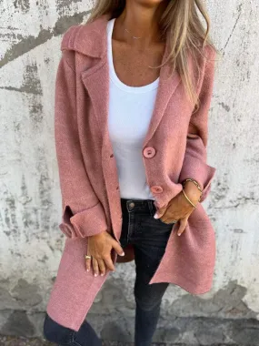 Olga | Cappotto lungo casual con revers