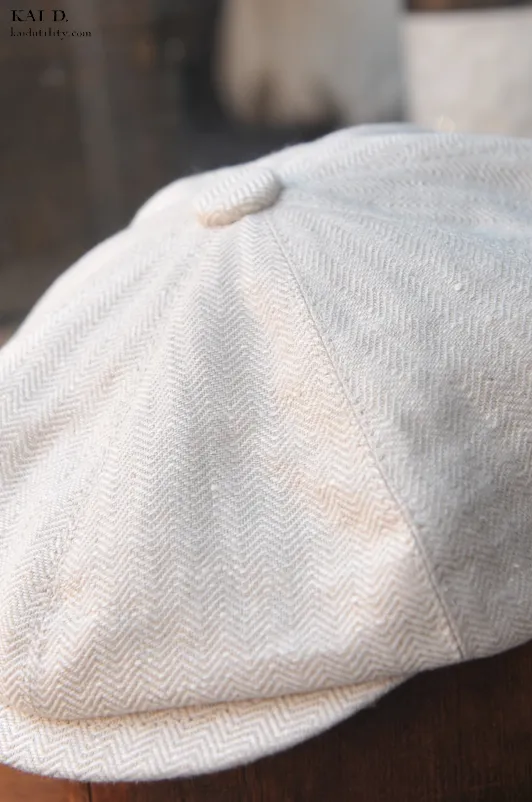 Peaky Hat - Linen Herringbone - M, L, XL