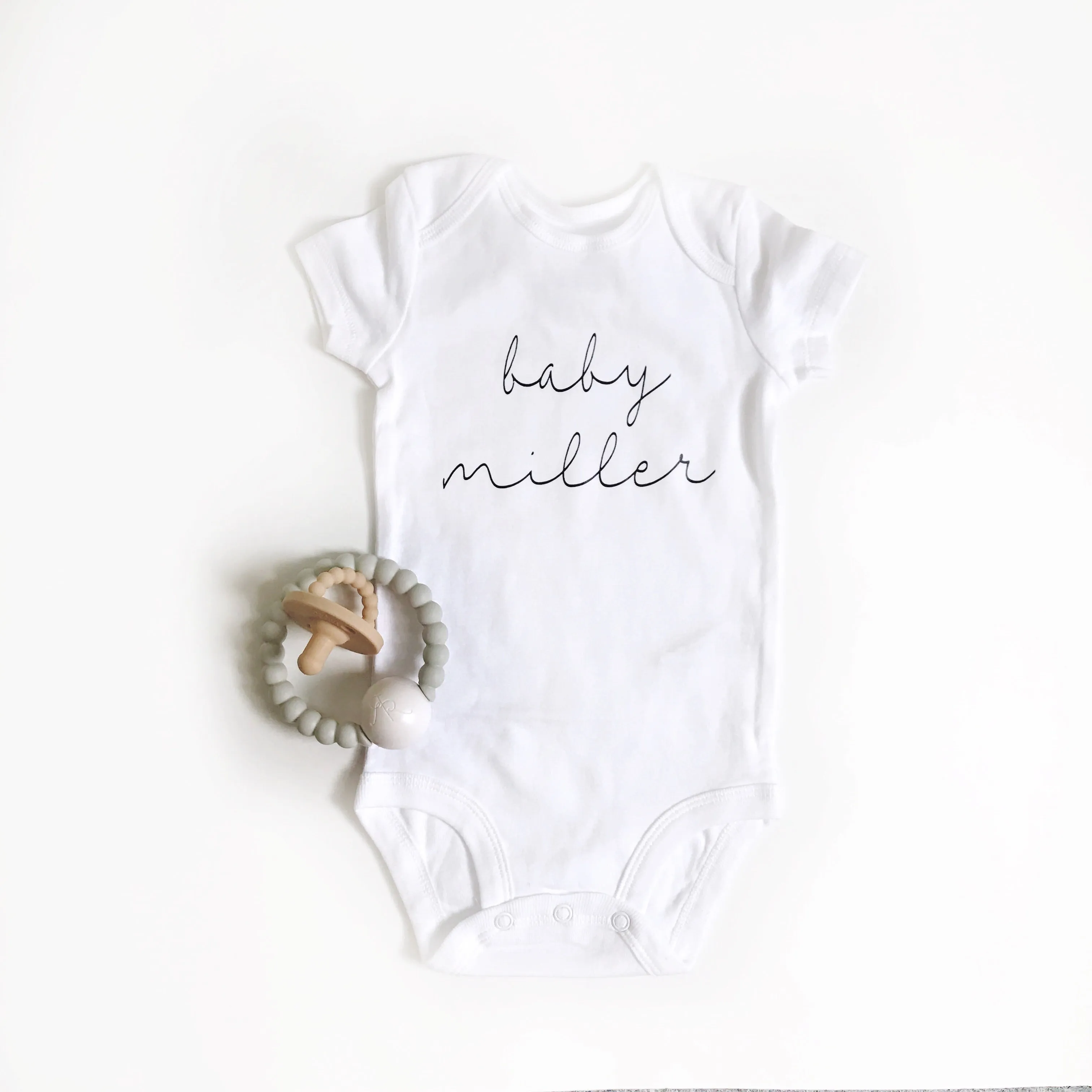 Personalized Name Bodysuit - WHITE