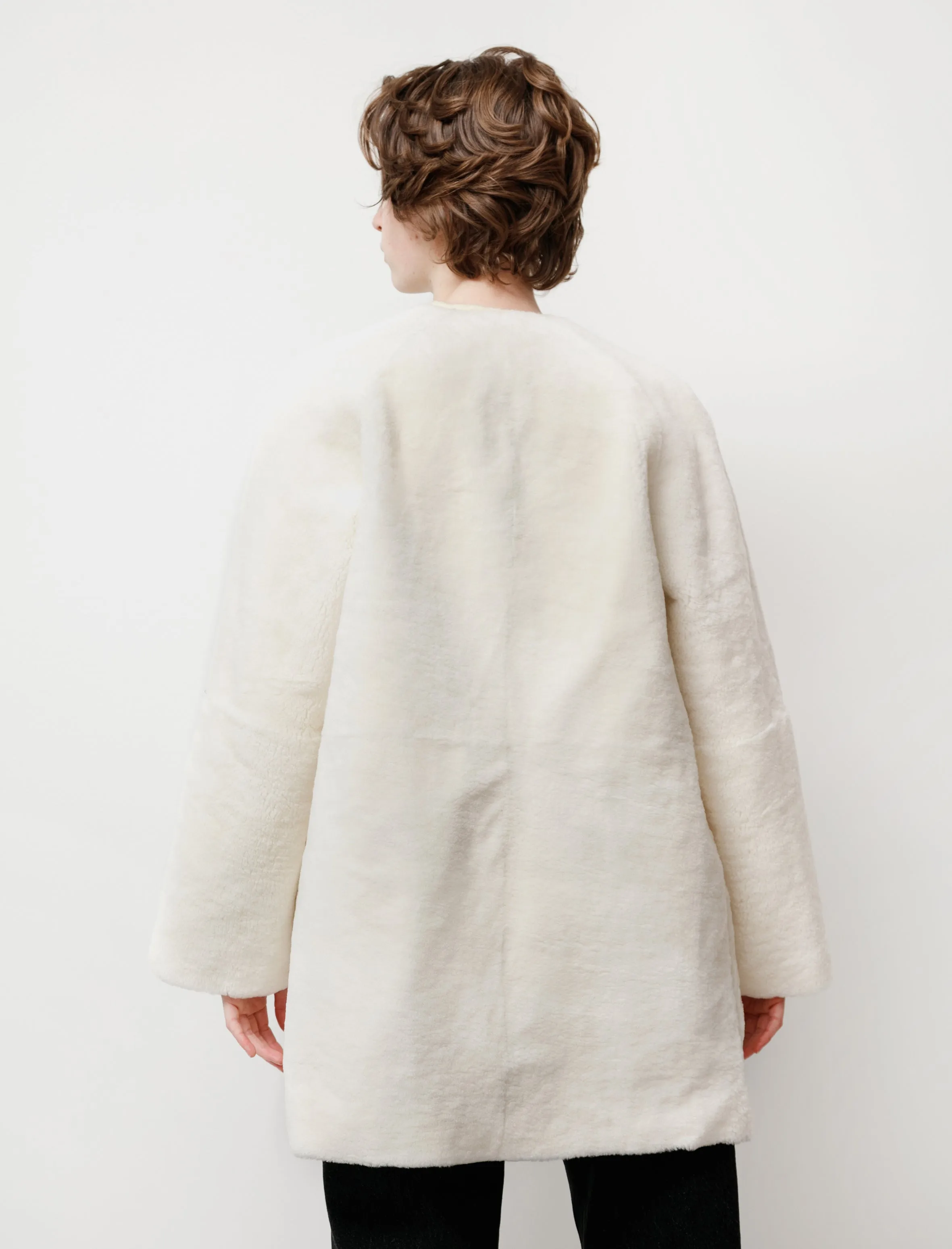 Reversible Enamel Shearling Coat