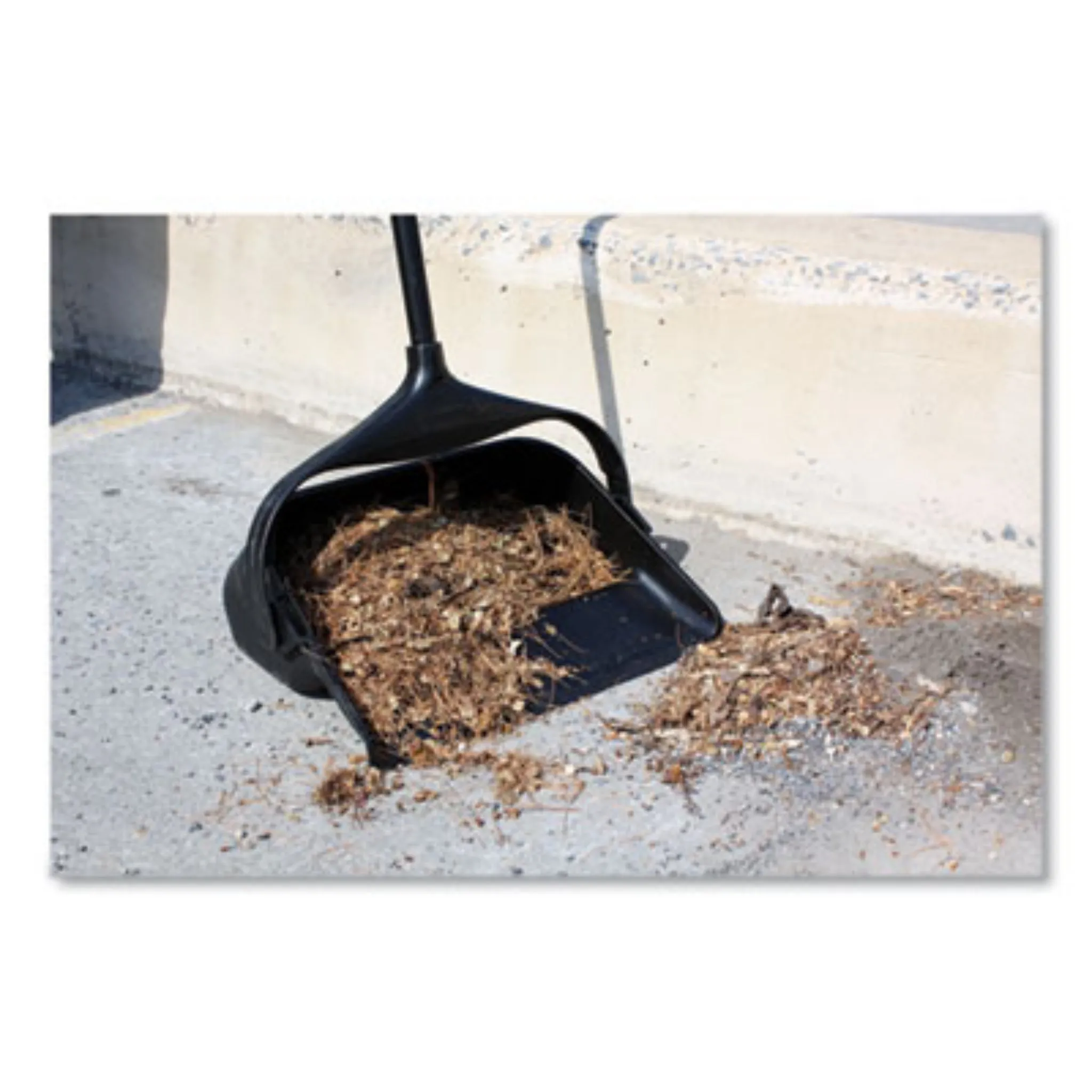 RUBBERMAID COMMERCIAL PROD. RCP253100BK Lobby Pro Upright Dustpan With Wheels, 12.5w X 37h, Polypropylene With Vinyl Coat, Black, 1 Each