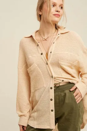 Soft Thermal Knit Shirt Top