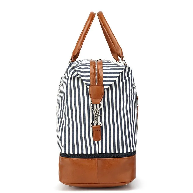 Travel Duffle Bag With Bottom Shoe Compartment