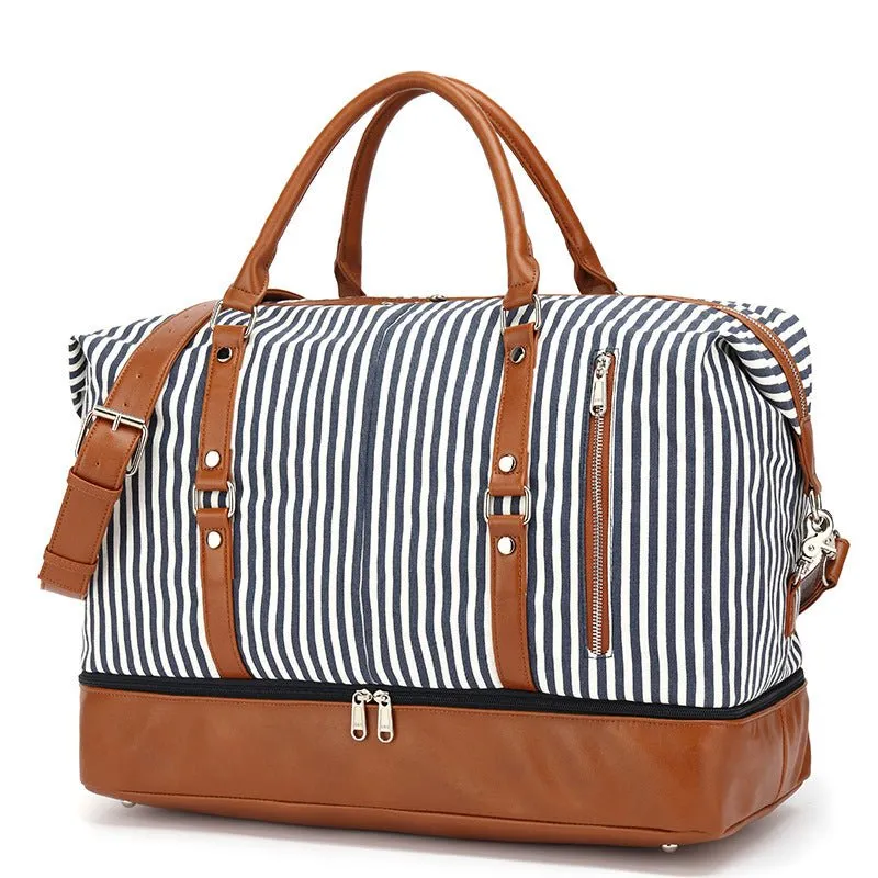 Travel Duffle Bag With Bottom Shoe Compartment