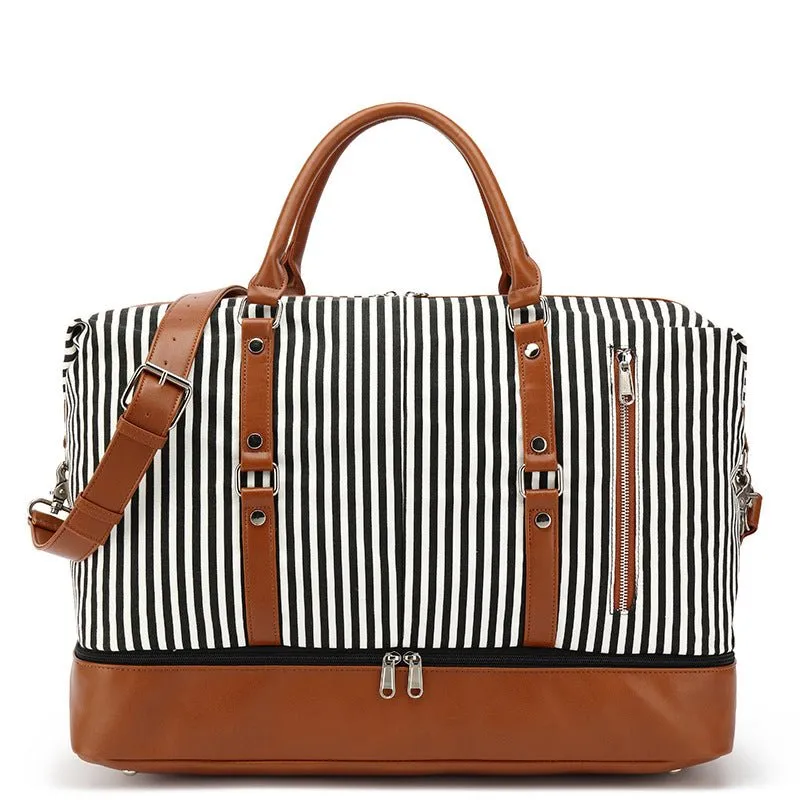Travel Duffle Bag With Bottom Shoe Compartment