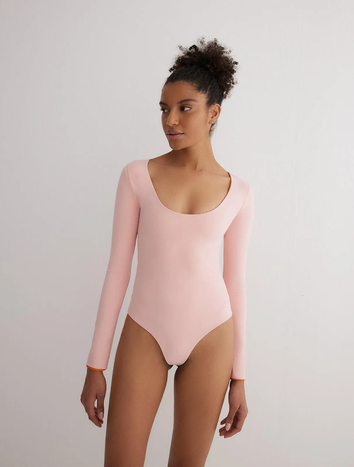 Ulrika Orange/Pink Reversible Bodysuit
