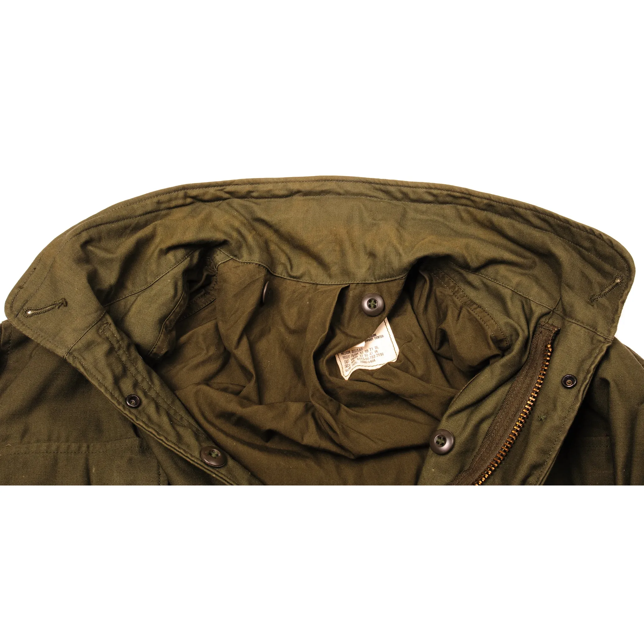 VINTAGE US ARMY M-1965 M65 FIELD JACKET 1977 SIZE MEDIUM REGULAR
